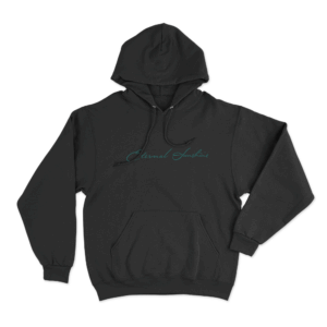 Eternal Sunshine Cursive Script Unisex Hoodie Black