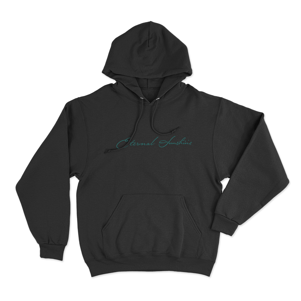 Eternal Sunshine Cursive Script Unisex Hoodie Black Eternal Sunshine Cursive Script Unisex Hoodie Black