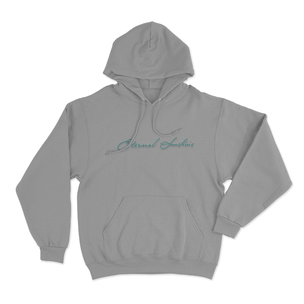 Eternal Sunshine Cursive Script Unisex Hoodie Grey Eternal Sunshine Cursive Script Unisex Hoodie Grey
