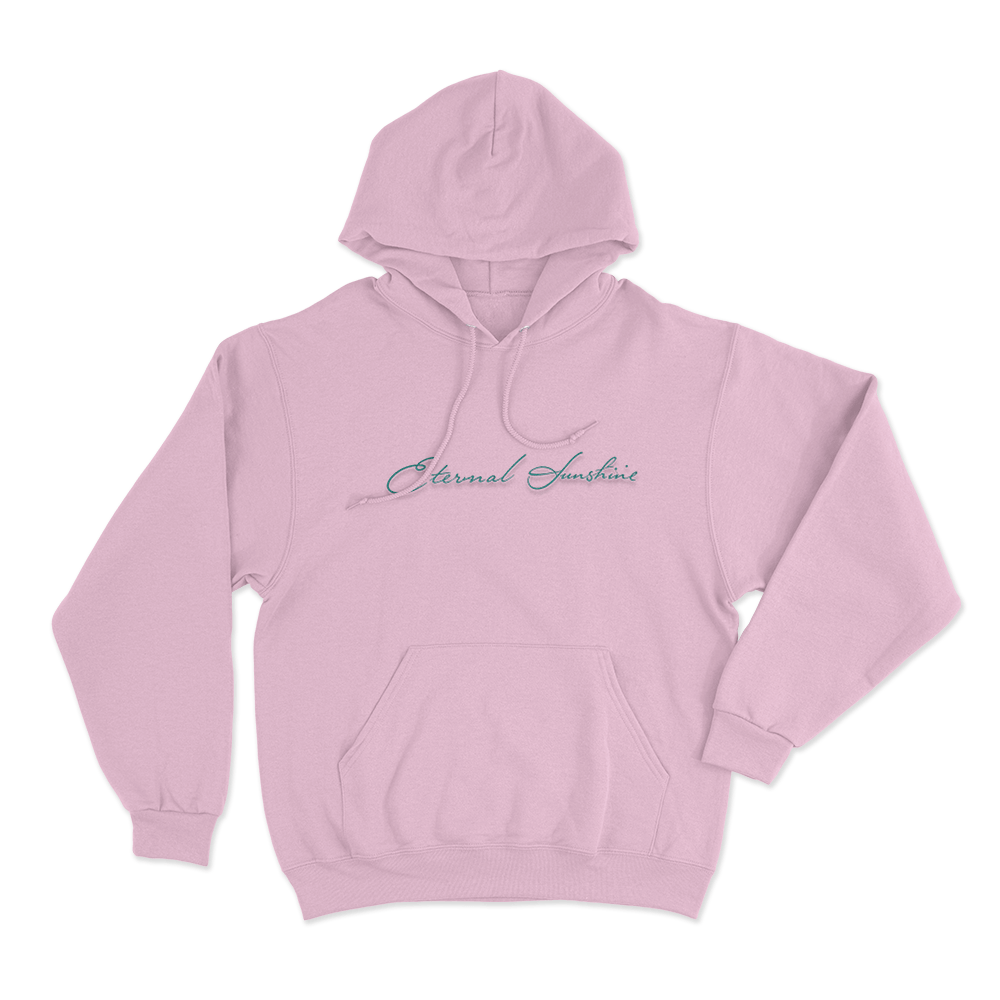 Eternal Sunshine Cursive Script Unisex Hoodie Pink Eternal Sunshine Cursive Script Unisex Hoodie Pink