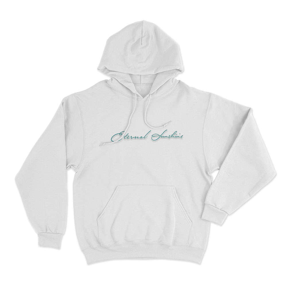 Eternal Sunshine Cursive Script Unisex Hoodie White Eternal Sunshine Cursive Script Unisex Hoodie White