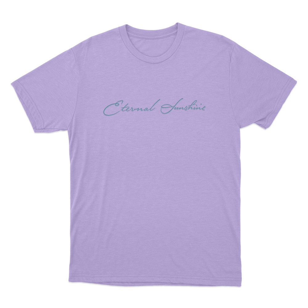 Eternal Sunshine Cursive Script Unisex T Shirt Purple Eternal Sunshine Cursive Script Unisex T Shirt Purple